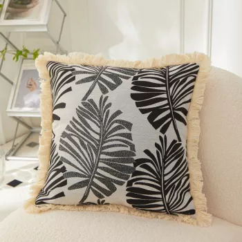 Cozy Farmhouse Fringe Pillow Covers with Tassels (2-Pack)