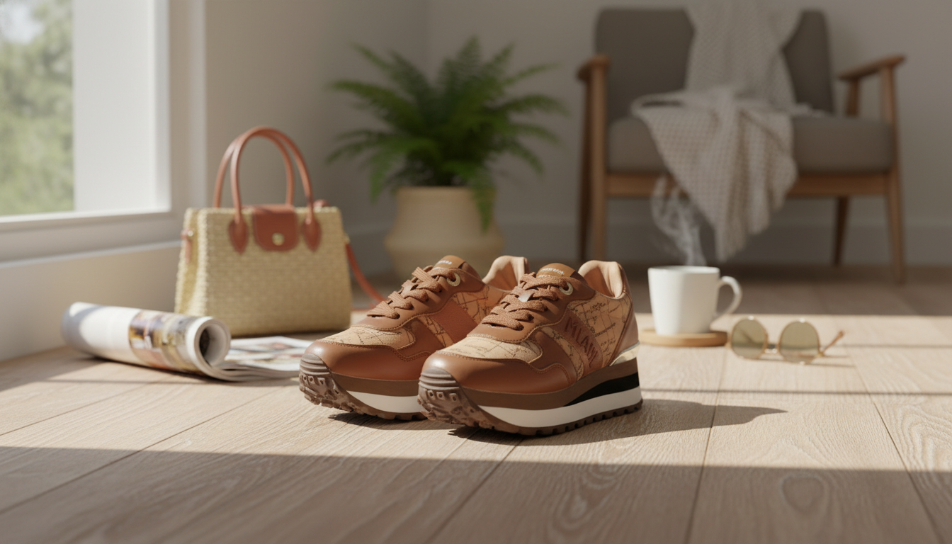 Camel Lace-Up Shoes by Alviero Martini: Wear-Anywhere