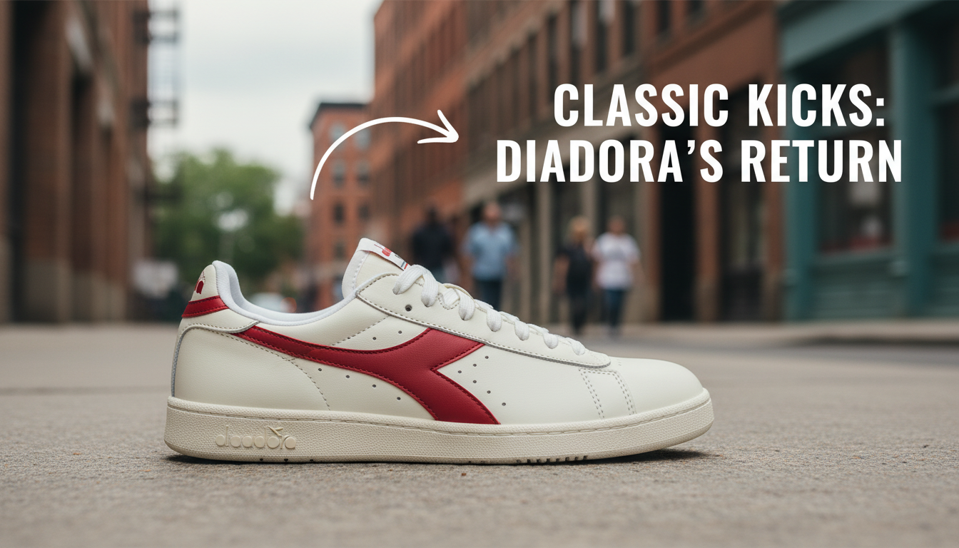 Diadora Red Faux Leather Sneakers: Fall/Winter Wear