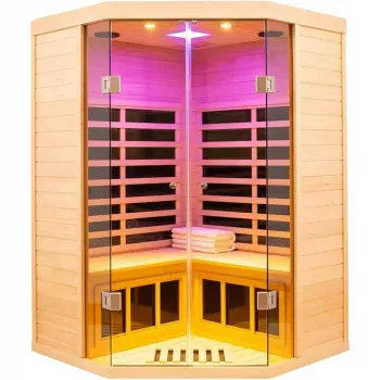 2–3 Person Low-EMF Infrared Sauna with Glass Door & App